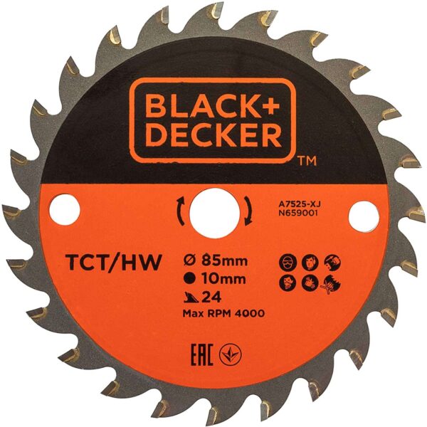 Listovi za kružnu pilu TCT 85 x 10 x 24 Black&Decker A7525