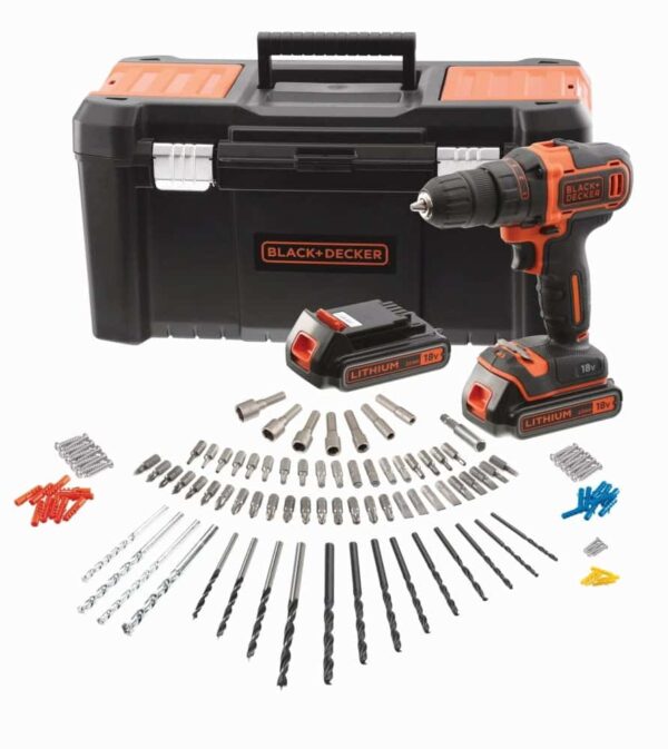 AKU BUŠILICA/ODVIJAČ 18V SA PRIBOROM U KOFERU Black&Decker BCK186D2KA
