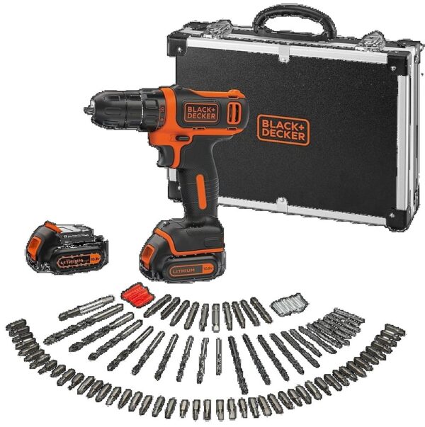 AKU BUŠILICA/ODVIJAČ 10,8 V 1,5 Ah SET Black&Decker BDCDD12BAFC