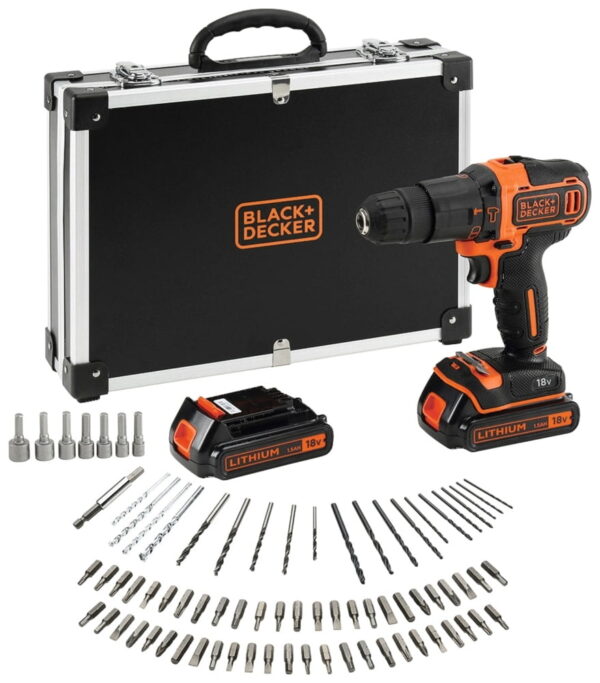 AKU UDARNA BUŠILICA 18 V SA PRIBOROM Black&Decker BDCHD18BAFC