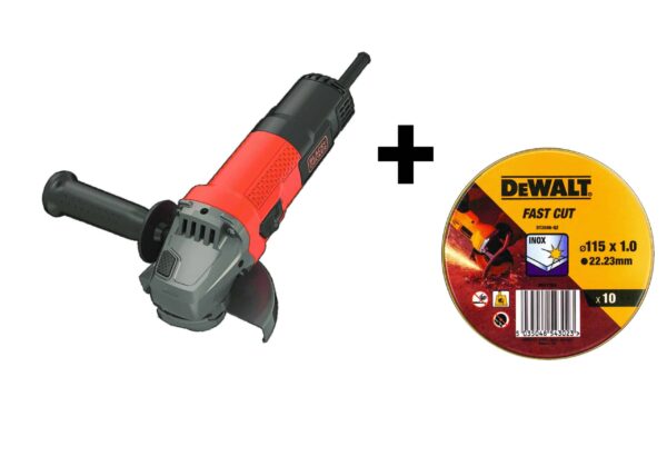 KUTNA BRUSILICA 750 W 115 mm + DT3506 Black&Decker BEG110A5