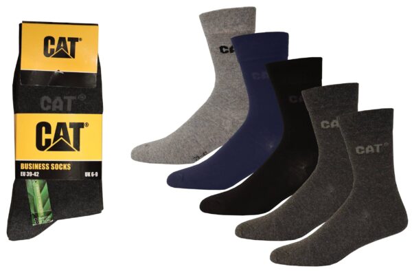 MUŠKE ČARAPE CRNE 39/42 5 PARI CAT CAT AV228