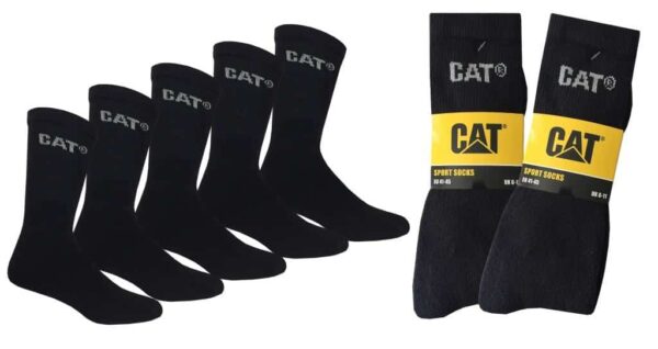 MUŠKE SPORTSKE ČARAPE CRNE 41/45 5 PARI CAT CAT DYP12