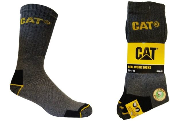 MUŠKE RADNE ČARAPE SIVE 41/45 3 PARA CAT CAT DYP597