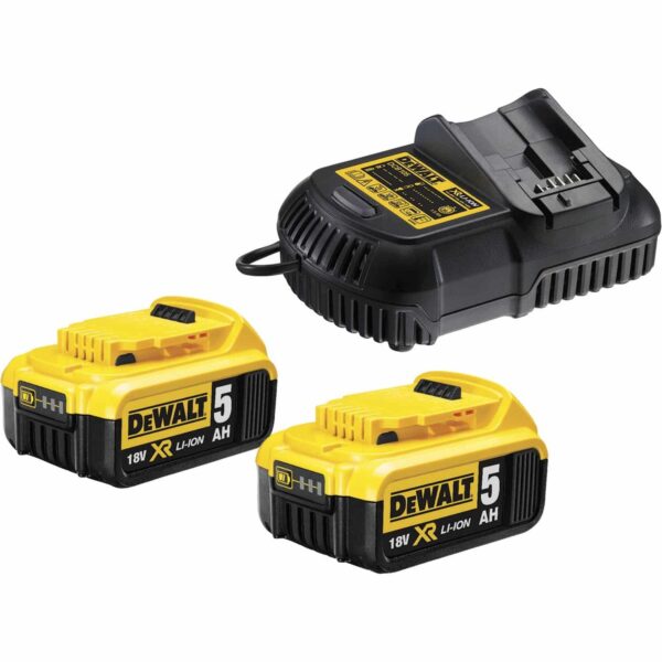 SET DVIJE BATERIJE 18V 5,0Ah I PUNJAČ DCB115 Dewalt DCB115P2