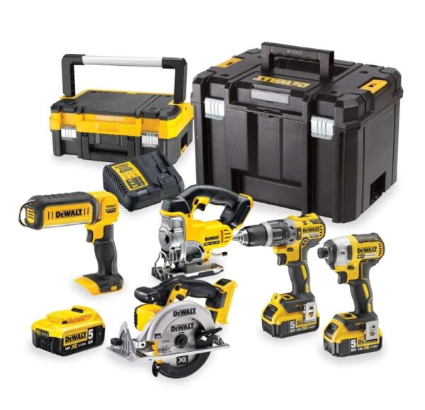 5-DIJELNI SET AKU 18V 5.0Ah BATERIJE Dewalt DCK551P3T