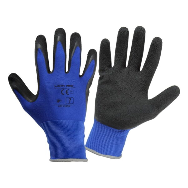 ROKAVICE LATEX CRNO-PLAVE "7" S LAHTI L211707K