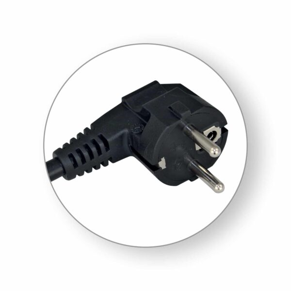 COMMEL Priključni kabel 16 A 250 V ~ 3500 W, crni H05VV-F 3G2,5 / 2 m