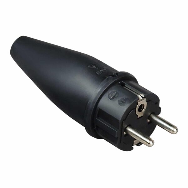 COMMEL Utikač Šuko Gumirani  250V~ 16A IP44
