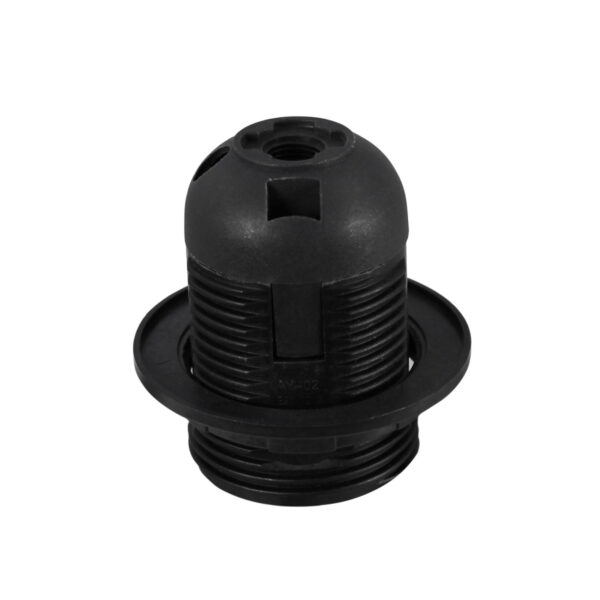 Commel Grlo E27 PBT, za luster s navojem, 250 V, 4 A, T210, crno
