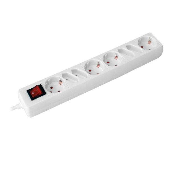 Commel Osmerostruka prenosiva utičnica 4x 2,5 A + 4x 16 A 250 V ~ 3500 W sa sklopkom, bijela