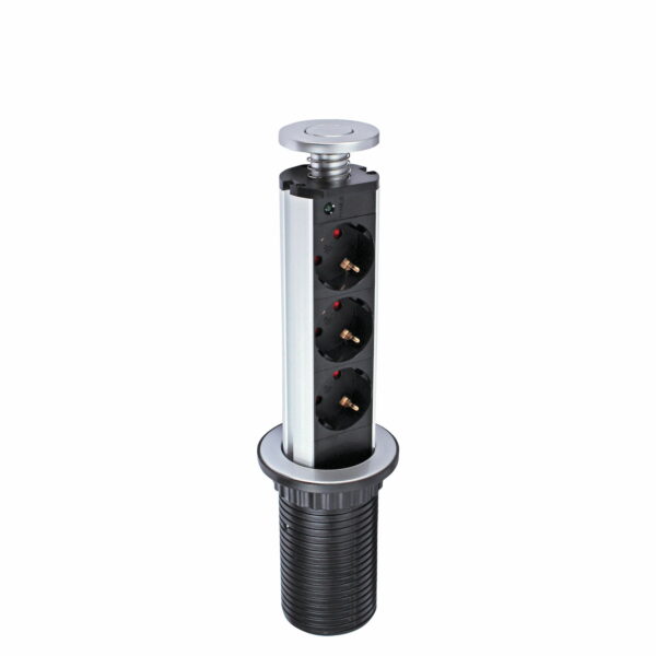Commel POP UP utičnica 3x schuko 16A 250 V~ 3500 W