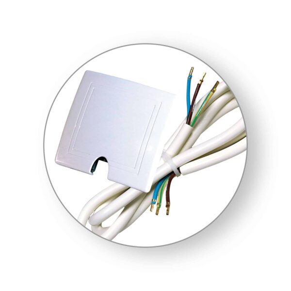 Commel Set za stalni priključak, kutija + kabel, 250 V ~ 5000 W, bijeli