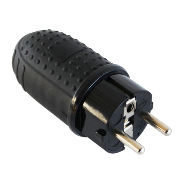 Commel Utikač s kontaktom za uzemljenje 16 A 250 V ~, gumeni, IP44